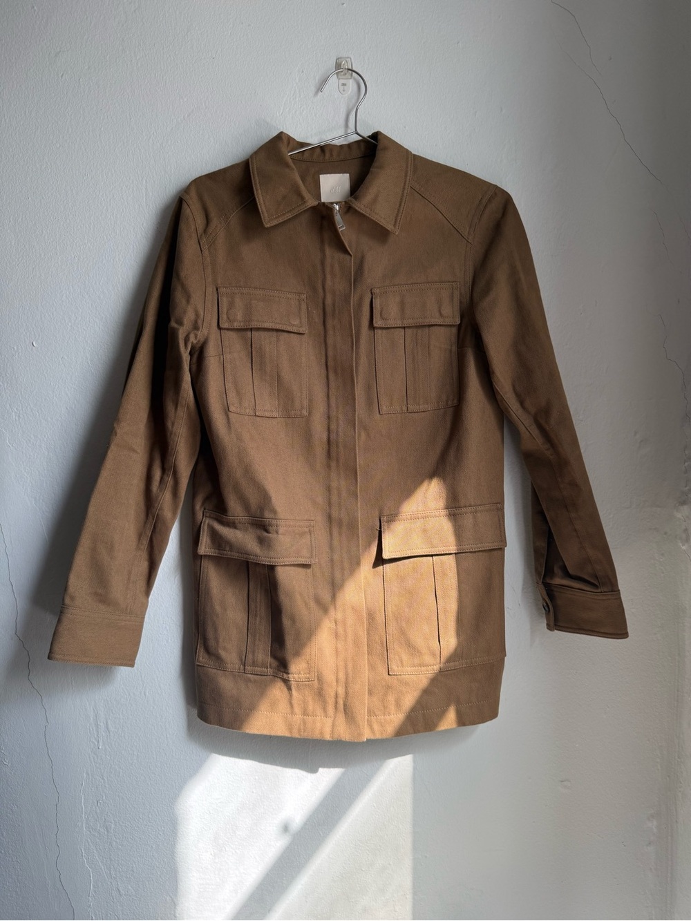 Women’s camel brown utility jacket